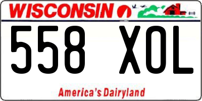 WI license plate 558XOL