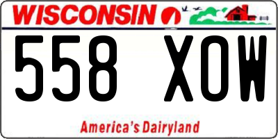 WI license plate 558XOW