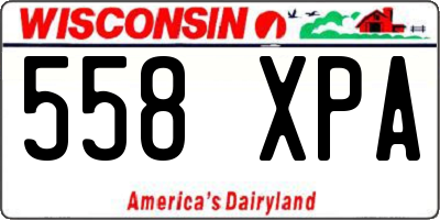 WI license plate 558XPA