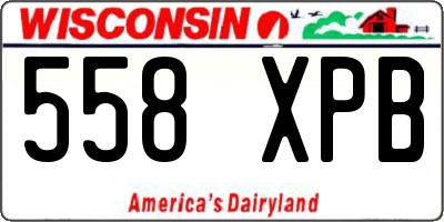 WI license plate 558XPB