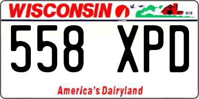 WI license plate 558XPD