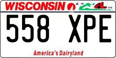 WI license plate 558XPE