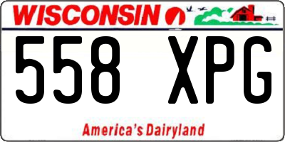 WI license plate 558XPG