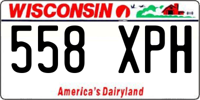 WI license plate 558XPH