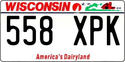 WI license plate 558XPK