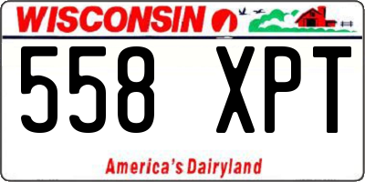 WI license plate 558XPT