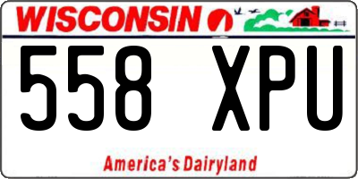 WI license plate 558XPU