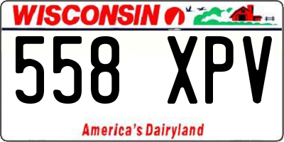WI license plate 558XPV