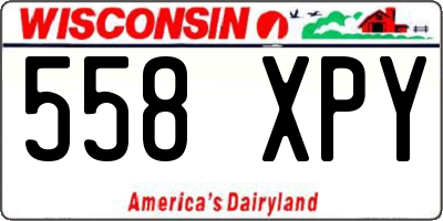 WI license plate 558XPY