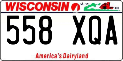 WI license plate 558XQA