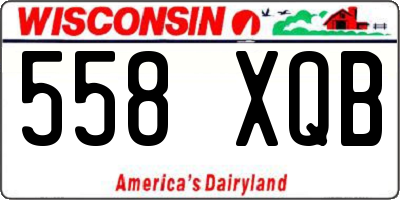 WI license plate 558XQB