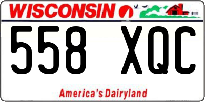 WI license plate 558XQC