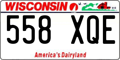 WI license plate 558XQE
