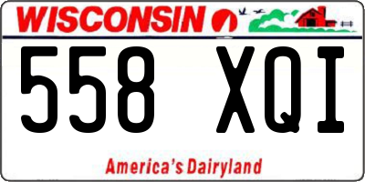 WI license plate 558XQI