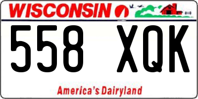 WI license plate 558XQK