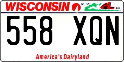 WI license plate 558XQN