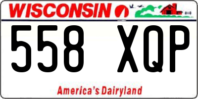 WI license plate 558XQP