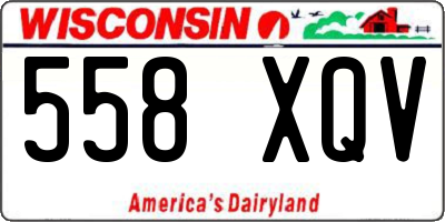 WI license plate 558XQV
