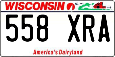 WI license plate 558XRA