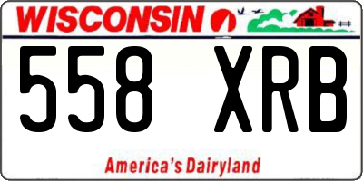 WI license plate 558XRB