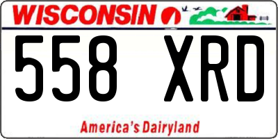 WI license plate 558XRD