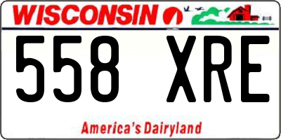 WI license plate 558XRE