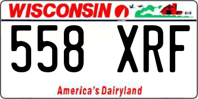 WI license plate 558XRF