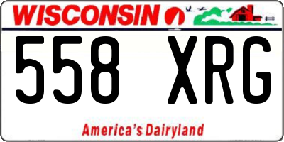 WI license plate 558XRG
