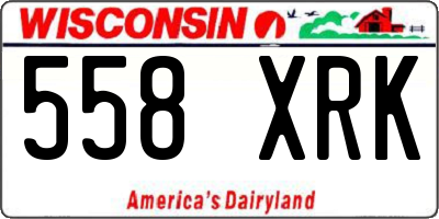 WI license plate 558XRK