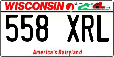 WI license plate 558XRL