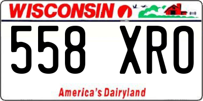 WI license plate 558XRO