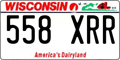WI license plate 558XRR