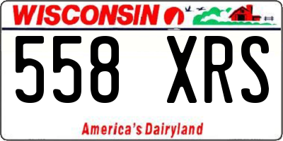 WI license plate 558XRS