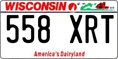 WI license plate 558XRT