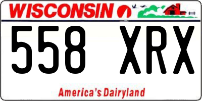 WI license plate 558XRX