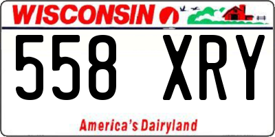 WI license plate 558XRY