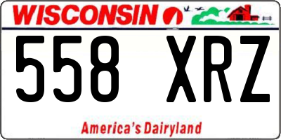 WI license plate 558XRZ