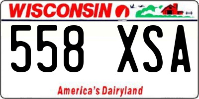 WI license plate 558XSA
