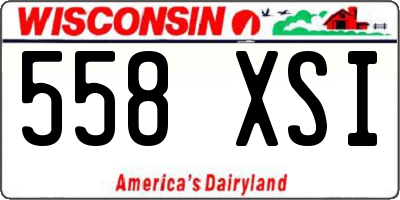 WI license plate 558XSI