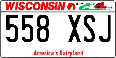 WI license plate 558XSJ