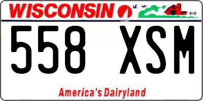 WI license plate 558XSM
