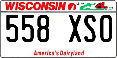 WI license plate 558XSO