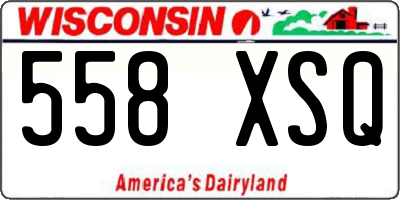 WI license plate 558XSQ