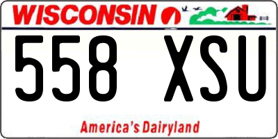 WI license plate 558XSU
