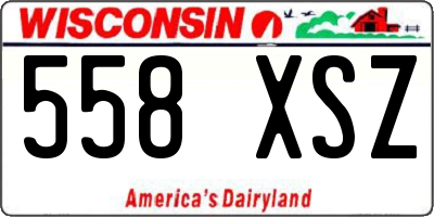 WI license plate 558XSZ