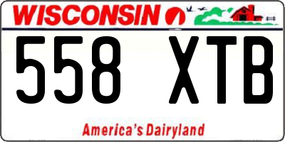 WI license plate 558XTB