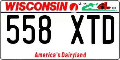 WI license plate 558XTD