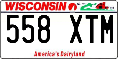 WI license plate 558XTM