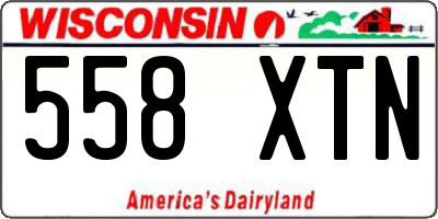 WI license plate 558XTN
