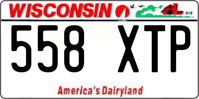 WI license plate 558XTP